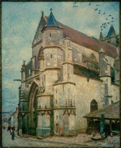 午後の古い教会 作： Alfred Sisley